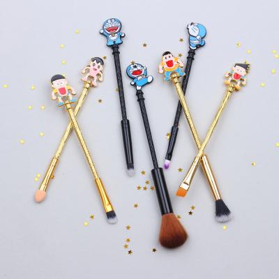 China Make Apply Makeup Make Apply Makeup 2021 Hot Anime Doraemon Makeup Set Makeup Brush Metal 7pcs Maquillaje Cosmetic Eyeshadow Brush Kit for sale