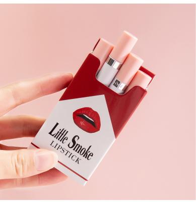 China OEM Wholesale Cosmetic Makeup Vendor Waterproof Cigarette Lipstick Set Private Label Long Lasting Lipstick for sale