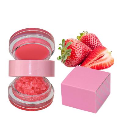 China Wholesale Waterproof Lip Scrub Private Label Sugar Dark Lip Care Exfoliator Natural Turmeric Lightening Lip Balm Organic Double for sale