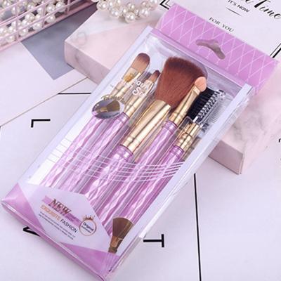 China Angular Blush Factory Wholesale Makeup Brushes 2021 New ITS Cheap Makeup 5Pcs Makeup Brush Private Label Beauty Makeup Brush With Box for sale