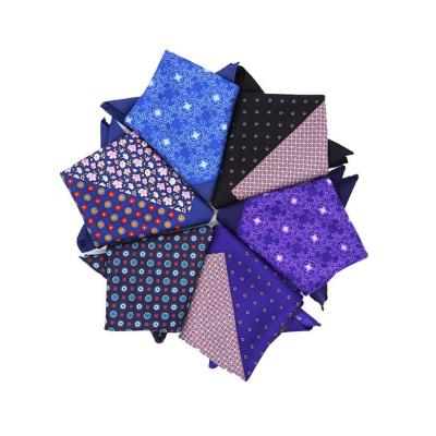 China Fashion Handkerchiefs Factory Manufacture Casual Formal Suit Accessories 100% Silk Hand Rolling Pocket Square Printed Customized Printing Mens Handkerchief for sale