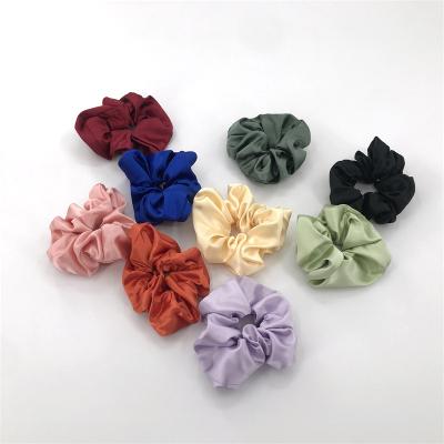 China Wholesale Fashion Slip Silk Skinny Soft Silk Real Shape Reusable Hair Scrunchies Accessories for sale