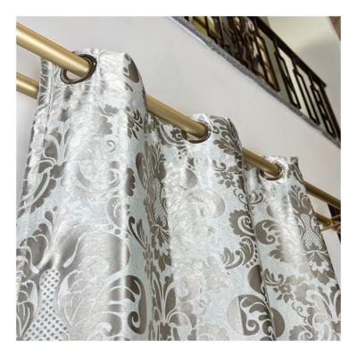 China CC-ZH-004 Hot Sale Anti-static Blackout Jacquard Curtains Cation Blackout Fabric For Living Room for sale