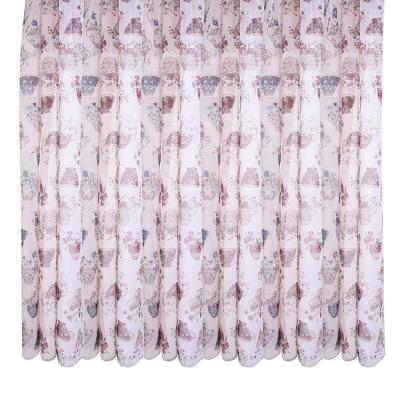 China Light Fancy Design Wholesale 100% Polyester Floral Pomegranate Voile Printed Curtain Fabric For Home for sale