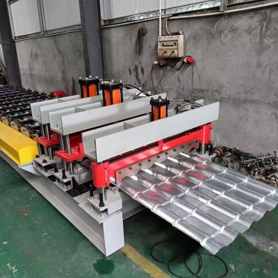 China Building Construction Custom Metal Roof Panel Glazed Tile Roll Forming Machine Roofing Tile Making Building Material Machinery for sale