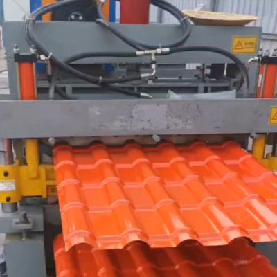 China Building Construction Factory Direct Sell Building Material Roof Metal Cold Metal Roll Glazing Tile Forming Machine for sale