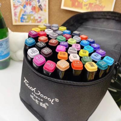 China Waterproof Marker 12 30 40 Cheap Wholesale Acrylic Dual Tip Marker Pen Set of 80 Colors for sale