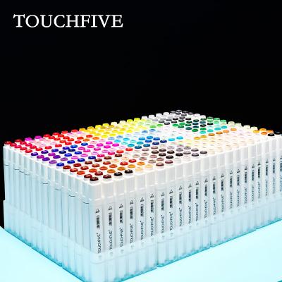 China Kids Paint Alcohol Based Permanent Marker Pen Drawing Sketch Art Marker Twin Square/Triangle Shape Marker Pen Dual Tip Marker Pen 80/168/200colors for sale