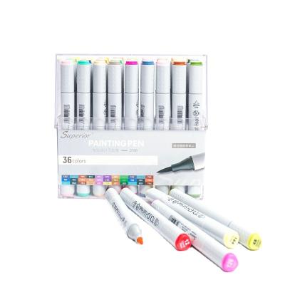 China Marker Pen Brush Markers 6/12/24/36/40/60/80/168 Colors Manga Alcohol Based Sketch Felt-Tip Twin Drawing Markers Pen for sale