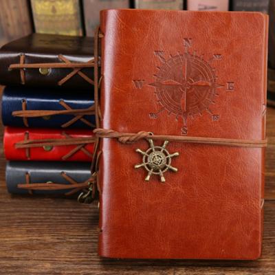 China 30% eco-friendly paper dropshipping OFF The Anchor Diary Notebook Vintage Pirate Pirate Spiral Notebook ReplaceableTraveler Leather Journal Notebook Retro for sale