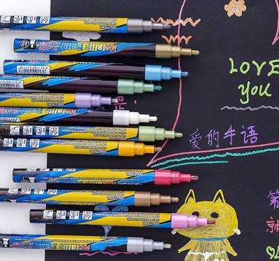 China Black 24 Color Paint Color 0.7mm Metal Waterproof Marker Pen Waterproof Water Based Marker Pen for sale