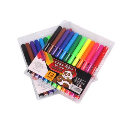 China Waterproof Factory Quality Wholesale Cheap Manufactured Marker 12 Colorful Washable Art Water Color Marker Pen Set for sale