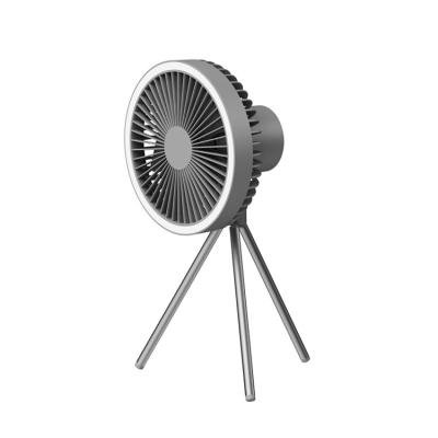 China New Tripod Hotel Outdoor Camping Fan Portable Ceiling Fan Lamp USB Small Hanging Large Wind Fan for sale