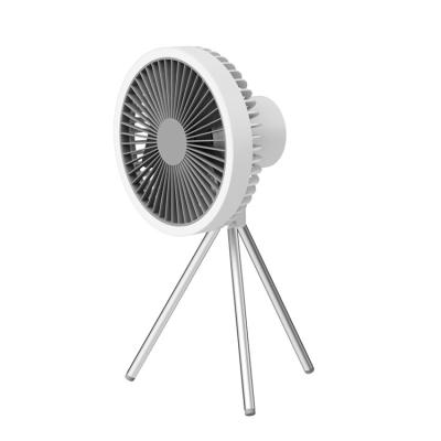 China Newest Hotel Tent Camping Fan With Led USB Table Light Outdoor Rechargeable Portable Ceiling Fan for sale