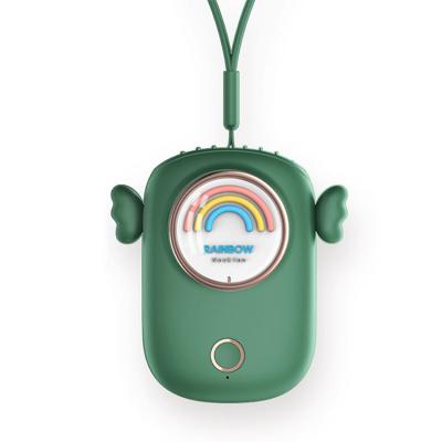 China Outdoor Summer Handheld Portable USB Rechargeable Battery Operated Mini Hanging Neck Fan With Power Bank for sale