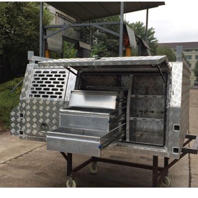 China Rest on the tray or your workshop and garage Ute Aluminum Canopy Tool Box Ute with three covers OEM/ODM for sale