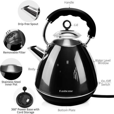 China Boil-Dry Protection 2023 Most Popular Electric Water Kettle Stainless Steel for sale