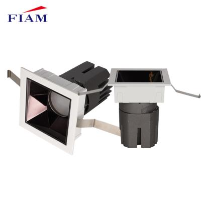 China Modern Professional Design Aluminum Square Shape 7w 12w 20w 30w 40w Indoor Cob Led Spotlight for sale