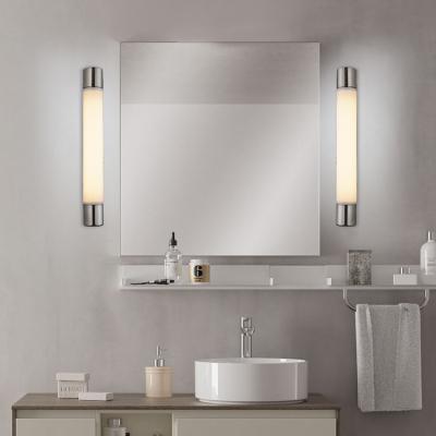 China Matt Opal Shade Aluminum Ip 44 Modern Warm White Bathroom 24w Outdoor Makeup Led Mirror Lamp for sale