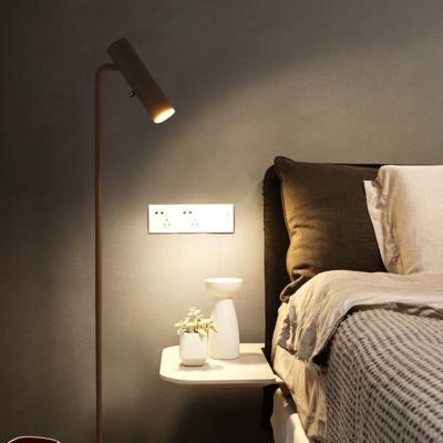 China Simple Design Modern Aluminum Bedroom Matt White Indoor Decoration 35w Gu10 Led Floor Lights for sale