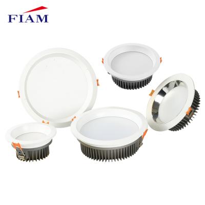 China Modern Ce Rohs Certified Aluminum Round Recessed 6w 12w 15w 18w 24w 30w Led Panel Downlight for sale