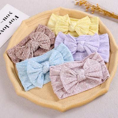 China Fashion Baby Hair Bands Girls Organic Headband and Bows Good Quality Nylon Printing Baby Headband for sale