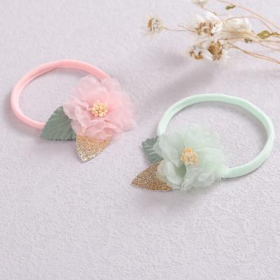 China European and American style designers kids hair accessories fabric flower headbands hair bands for girls children for sale