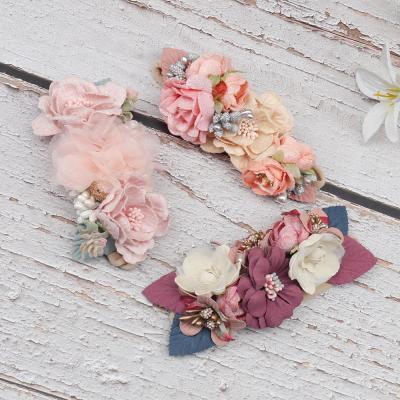 China Baby Hair Bands Flower Headband Fashion Top Organic Kids Hair Accessories Soft Comfy Elastic Headband Girls Hairband for sale