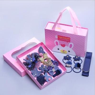 China Eco-friendly 18Pcs Fashion Girls Hairpin Set Korea Kids Girls Hair Accessories Gift Box Hairpins Clip Set for sale