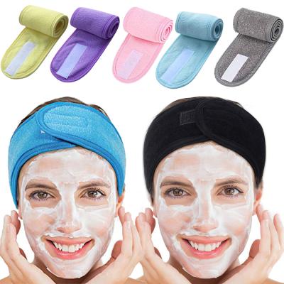 China Sports Spa Head Band Sweater Head Wrap Anti-Slip Stretch Washable Headband Hair Band For Sports Face Wash Makeup for sale