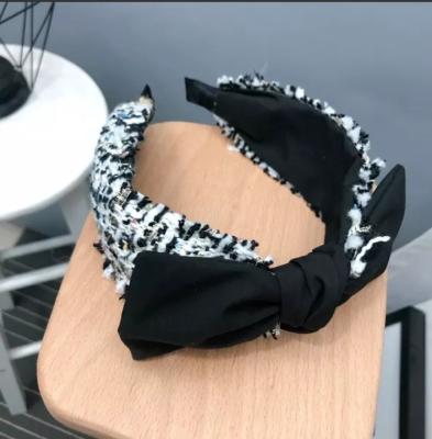 China New hair decoration hair band with double big bow the Korean sale like fashionable hot cakes and soft hair circle for sale