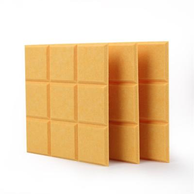 China Factory Main Product Modern Home Office Kindergarten Color Wall Panel Square Sound Absorbing Panel for sale