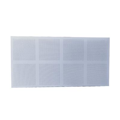 China Modern Perforated Fireproof Gypsum Board Silica Gel Calcium Moisture Proof Sound Absorbing Panel Round Sound Absorbing Hole Gypsum for sale