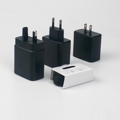 China Hot Sale 45W USB C Charger Plug PD Charging EU/US/UK Plug 2 in 1 Travel Adapter Type C Attach USB C Charger for Samsung Galaxy Note 20 S20 S21 S22 for sale