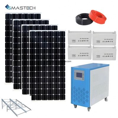 China Home Off Grid Solar System NEW Design High Efficiency 3kw 5kw Solar Power System With Panel Bracket Battery for sale