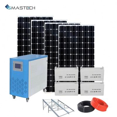 China Home Off Grid Solar System NEW Design High Efficiency 3kw 5kw Solar Power System With Panel Bracket Battery for sale