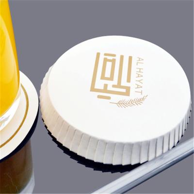 China Disposable Paper Glass Lids OEM Cover For Hotels Restaurants Bars 60mm - 85mm for sale