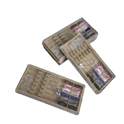 China Mini Travel Sewing Kit In Eco-Friendly Case With Wire Fixed 75mm x 35mm for sale