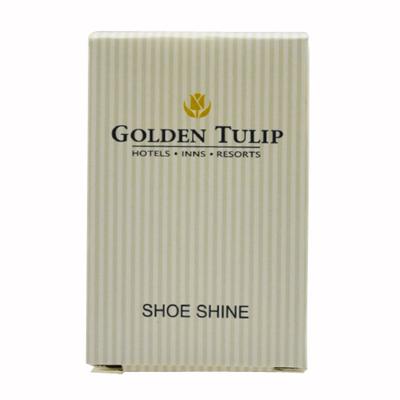 China Sponge shoe shine sponge in paper box shoe polisher menhaden hotel travel shoe care for sale