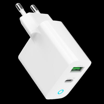 China Fast Charging Speed ​​kc Dual Usb Ports Qc3.0 Quick Charging 5v Apple Iphone 13 Wall Charger 20w Fast Charging for sale