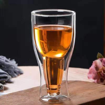 China Modern EXPORT TO Europe Pyrex Borosilicate Double Wall High Quality Beer Glass Mugs Wine Mugs With BSCI for sale