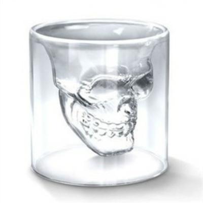 China Wholesale Viable Customize Skeleton Whiskey 2019skull Wall Mount Bar Wine Glass Cup Crystal Whiskey Vodka Double Shot Glass for sale