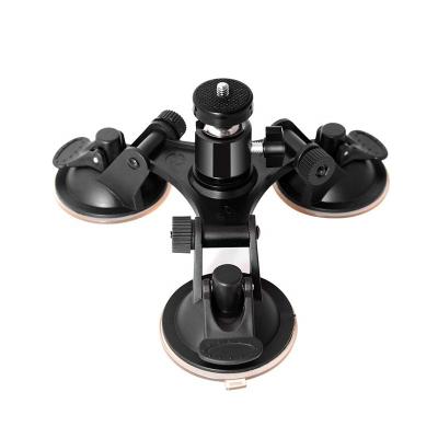 China Plastic Triple Cup DSLR Camera Suction Mount w/Ball Head Compatible With for sale