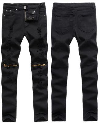 China Anti-wrinkle high quality popular men's jeans slim fit HW denim wholesale made, ready to ship men's style for sale