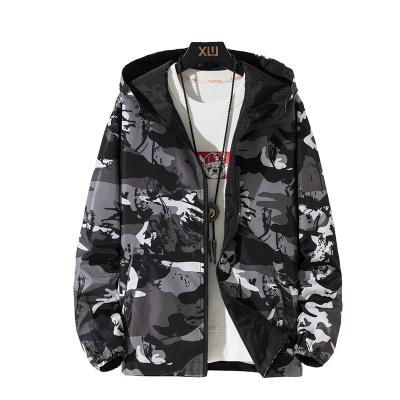 China High Quality Cheap Camouflage Printed Jacket Men's Hip Hop Casual Hooded Sports Jackets QUICK DRY for sale