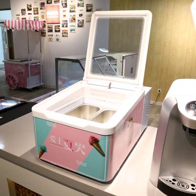 China Single-temperature Haagen Air Cooling Ice Small Counter Top Display Ice Cream Freezer for sale