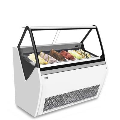 China Single-temp Factory Customization Single-temperature 1200mm Glass Cover Display Gelato Showcase for sale