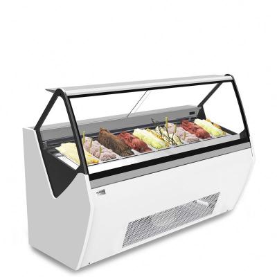 China Single-temperature Commodities Fridge Freezer Gelato Ice Cream Hot Economical Display Showcase for sale