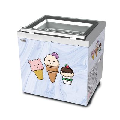 China Single-temperature countertop mini showcase small refrigeration equipment refrigerators and freezers the ice cream showcase gelato display freezer for sale