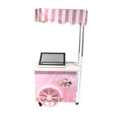 China Popular Application Snack Factory Summer Street Gelato Cart Italian Ice Cream Cart With Europe Standard for sale